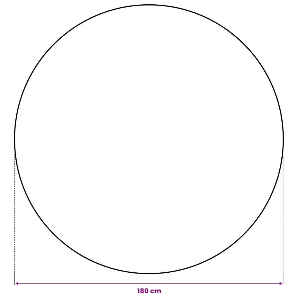vidaXL Juteduk Naturlig Ø 180 cm 100% Tossa Jute