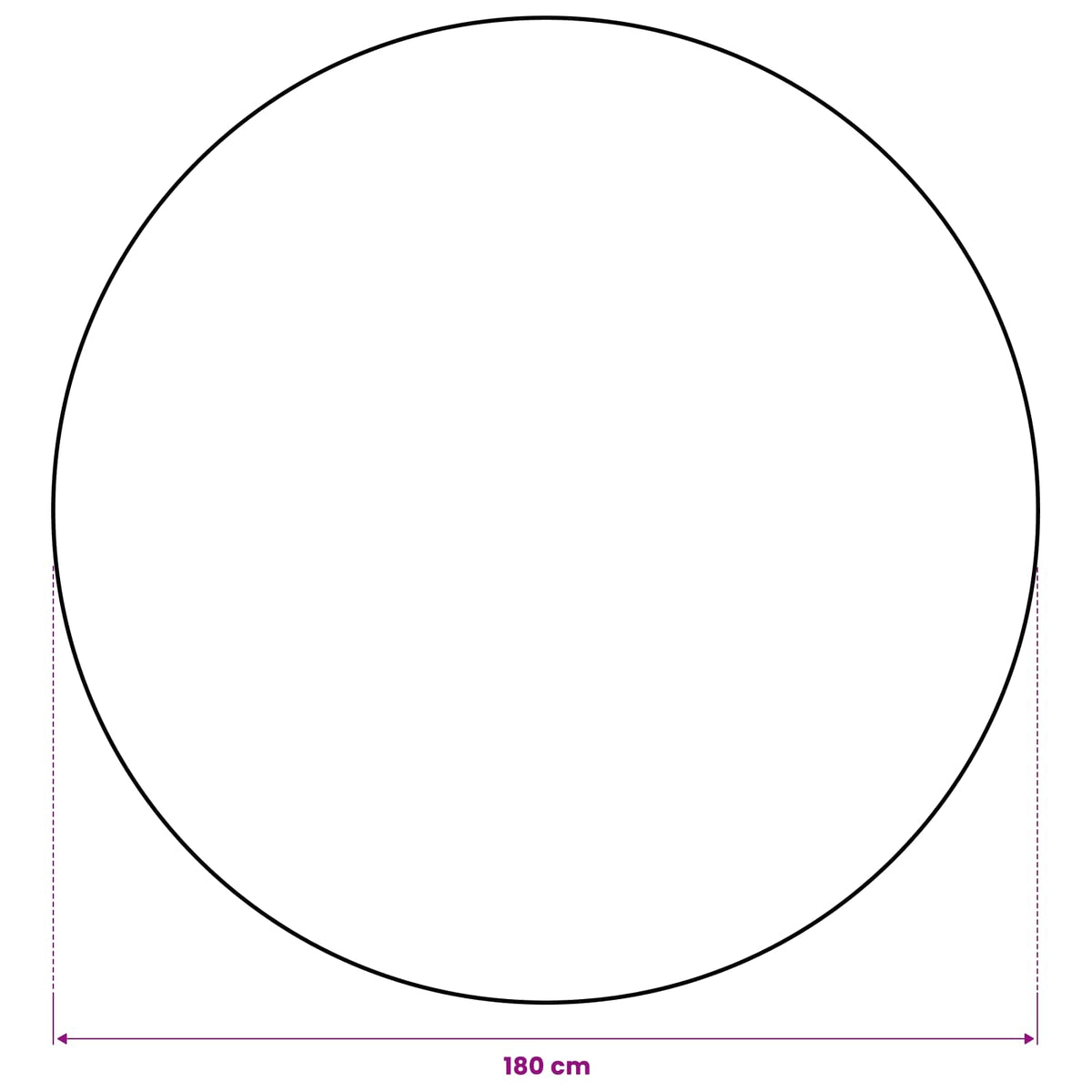 vidaXL Juteduk Naturlig Ø 180 cm 100% Tossa Jute