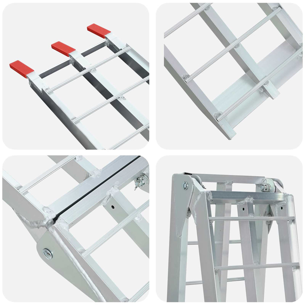 vidaXL Motorcykel Ramp Silver 340 kg per styck Aluminium