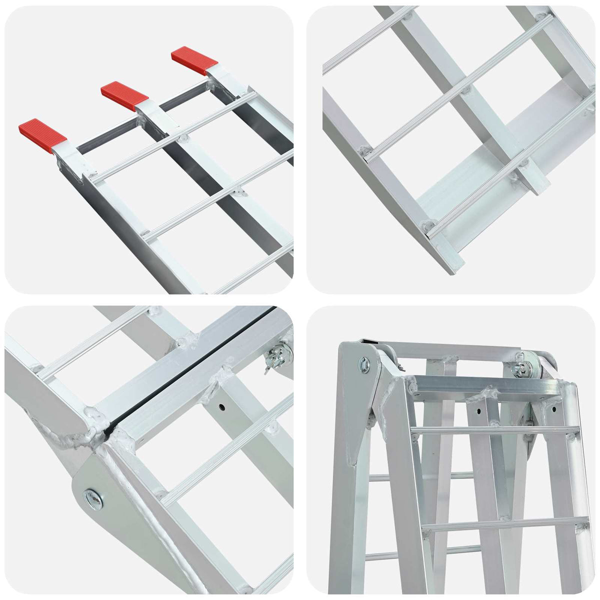 vidaXL Motorcykel Ramp Silver 340 kg per styck Aluminium