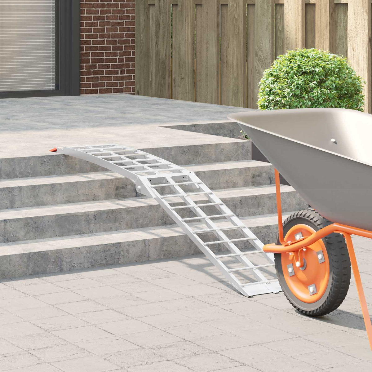 vidaXL Motorcykel Ramp Silver 340 kg per styck Aluminium