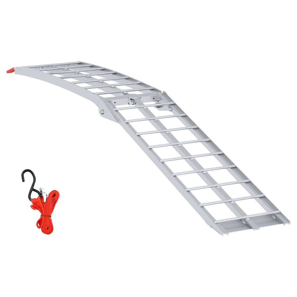 vidaXL Motorcykel Ramp Silver 340 kg per styck Aluminium