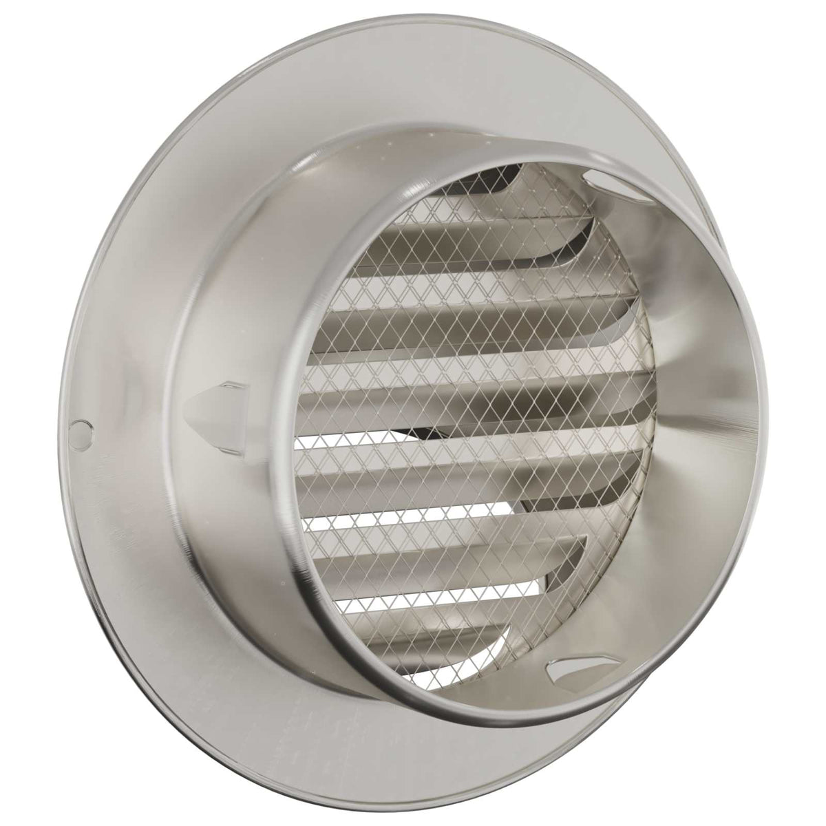 vidaXL Luftventilationslock 2 st Silver 80 mm Rostfritt stål