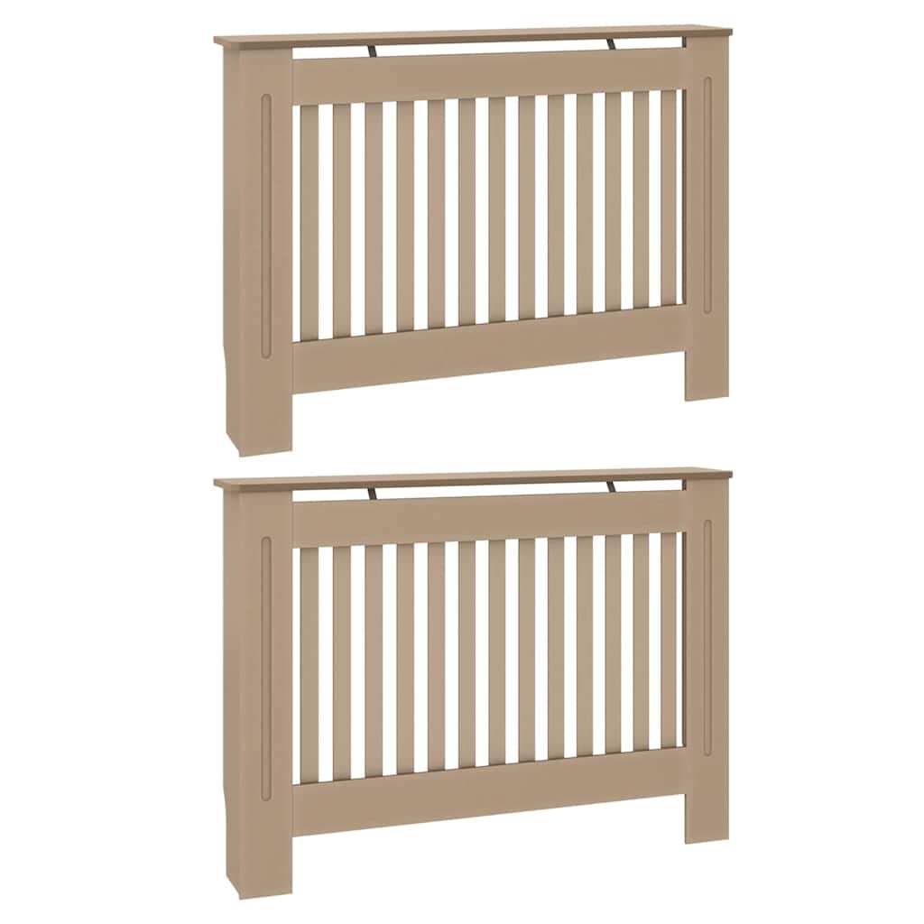 vidaXL Radiatorlock 2 st Sonoma-ek 112 x 19 x 81,5 cm Konstruerat trä
