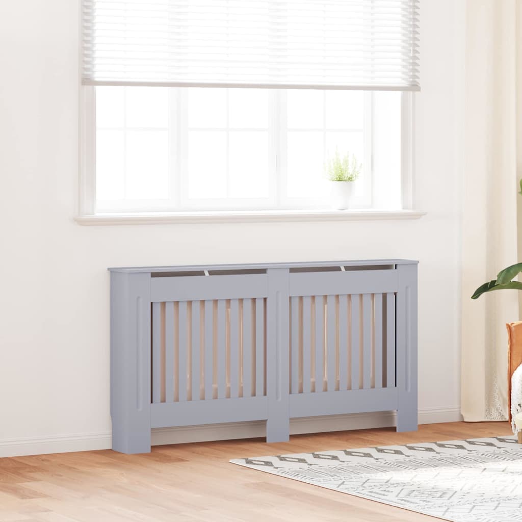 vidaXL Radiatorlock 2 st Grå 152 x 19 x 81,5 cm Konstruerat trä