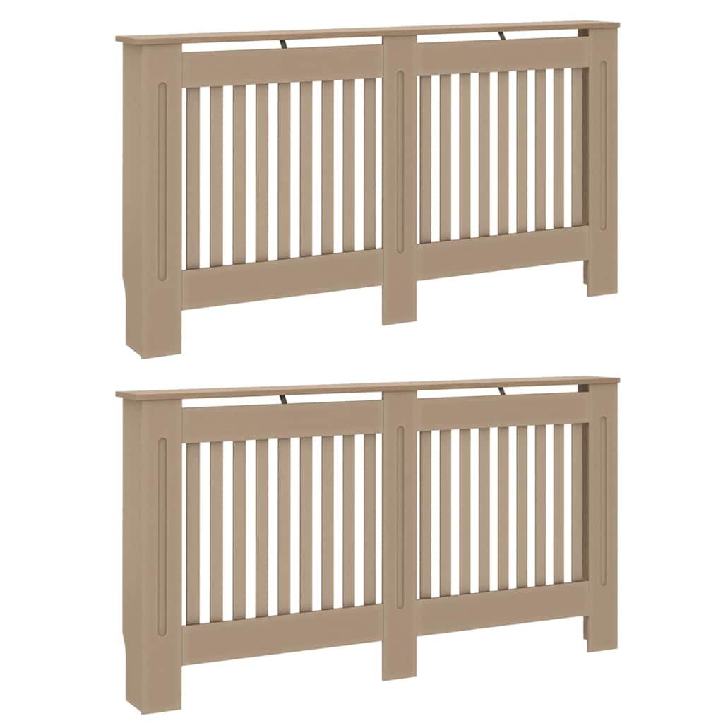 vidaXL Radiatorlock 2 st Sonoma-ek 152 x 19 x 81,5 cm Konstruerat trä