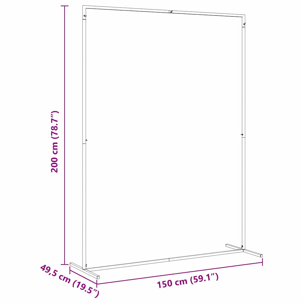 vidaXL Bröllopsbåge Guld 150 x 49,5 x 200 cm Stål