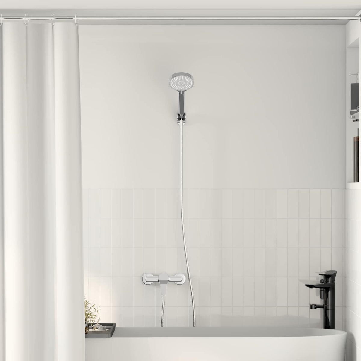 vidaXL Duschhuvud Set Krom G 1 / 2 tum Mässing