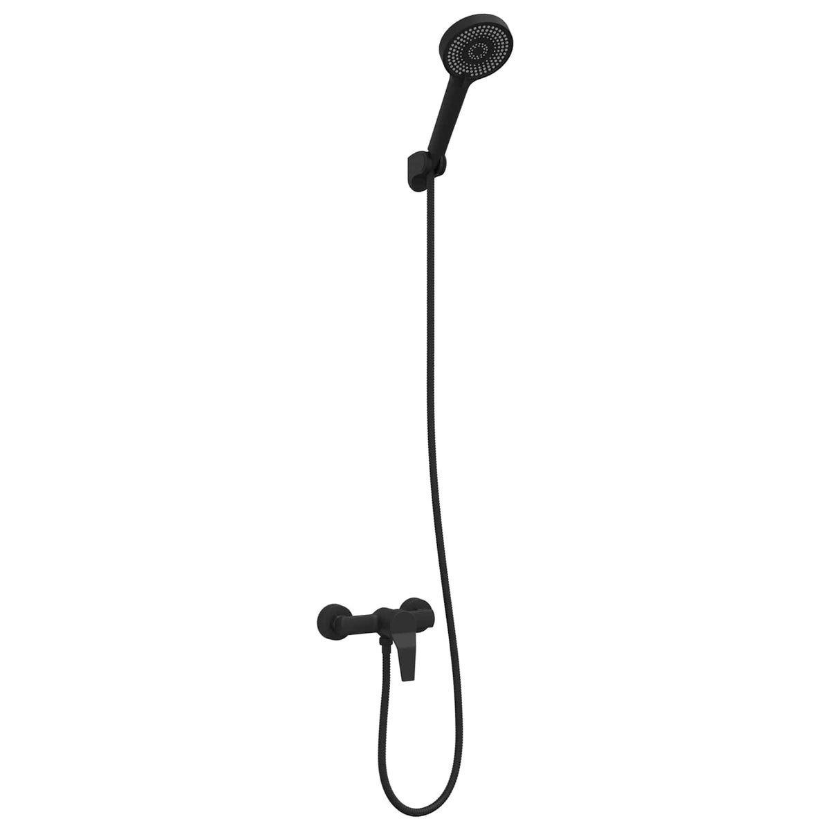 vidaXL Duschhuvud Set Svart G 1 / 2 tum Mässing