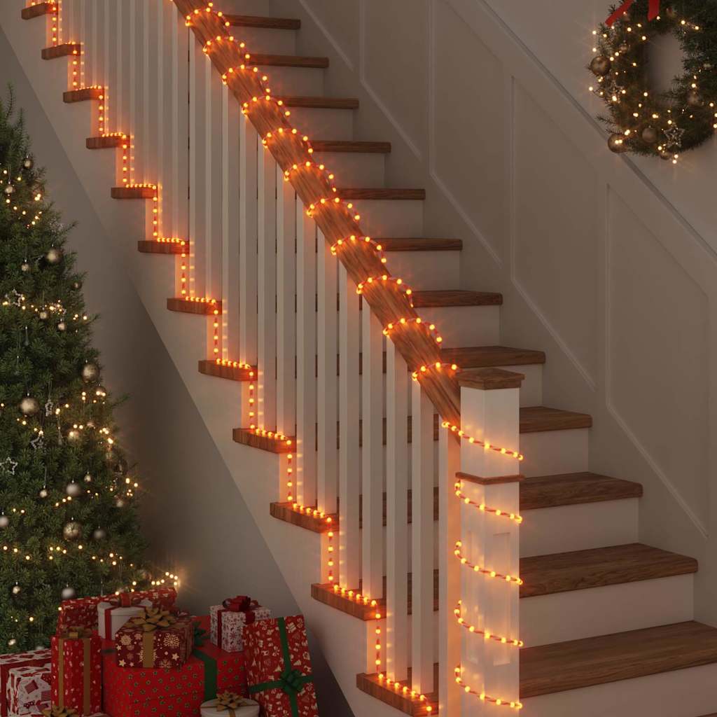 vidaXL Ljuslina med Rope lights Varmvit 20 m PVC