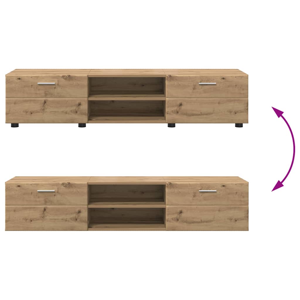 vidaXL TV-bänkset FLORIN 3 st 150 x 39 x 30 cm Artisan-ek
