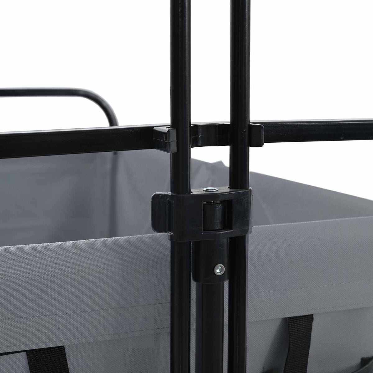 vidaXL Fällbar handvagn 94 x 53 x 99 cm Grå 200 kg Oxford tyg