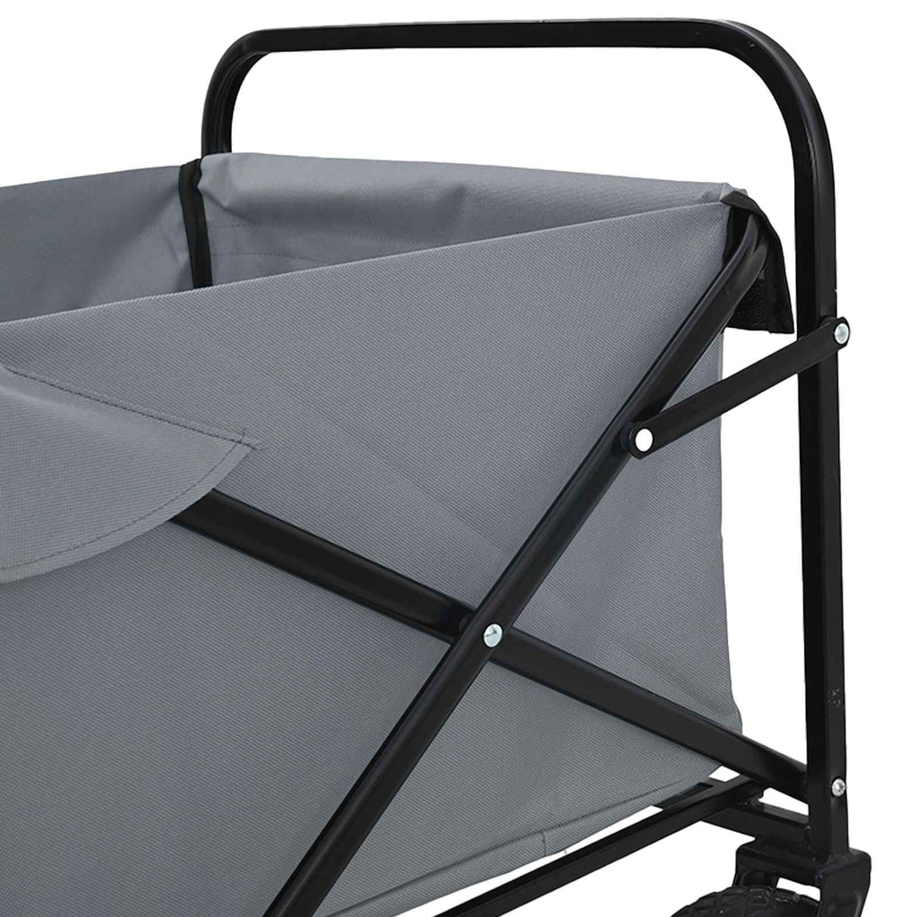 vidaXL Fällbar handvagn 94 x 53 x 99 cm Grå 200 kg Oxford tyg