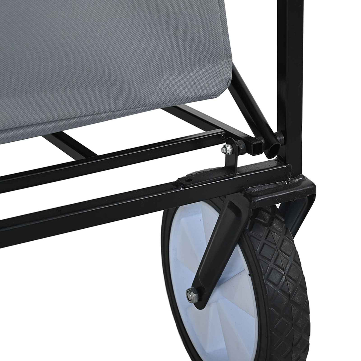 vidaXL Fällbar handvagn 94 x 53 x 99 cm Grå 200 kg Oxford tyg