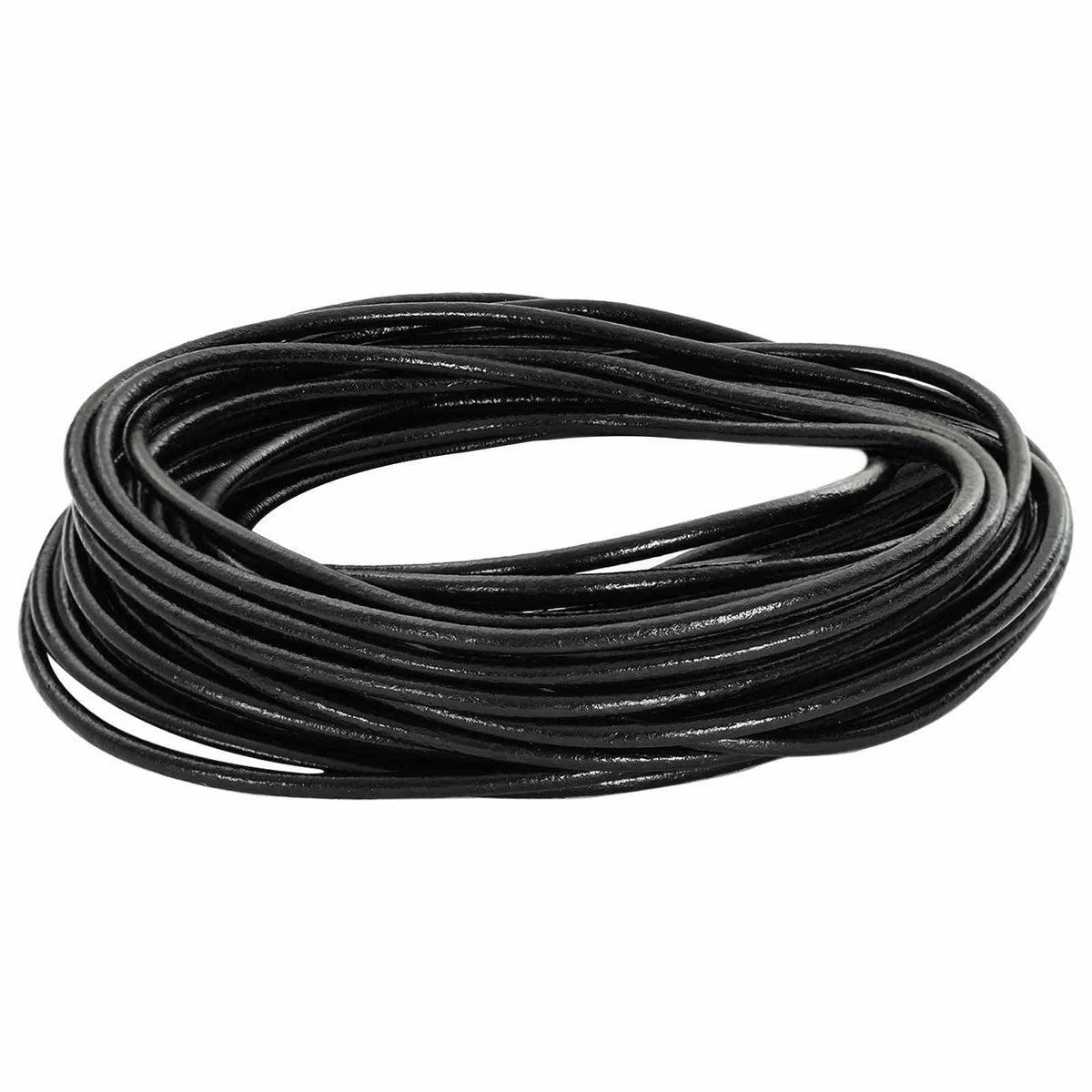 vidaXL Läder Snöre 1 Svart Ø3 mm x 5 m Skinn