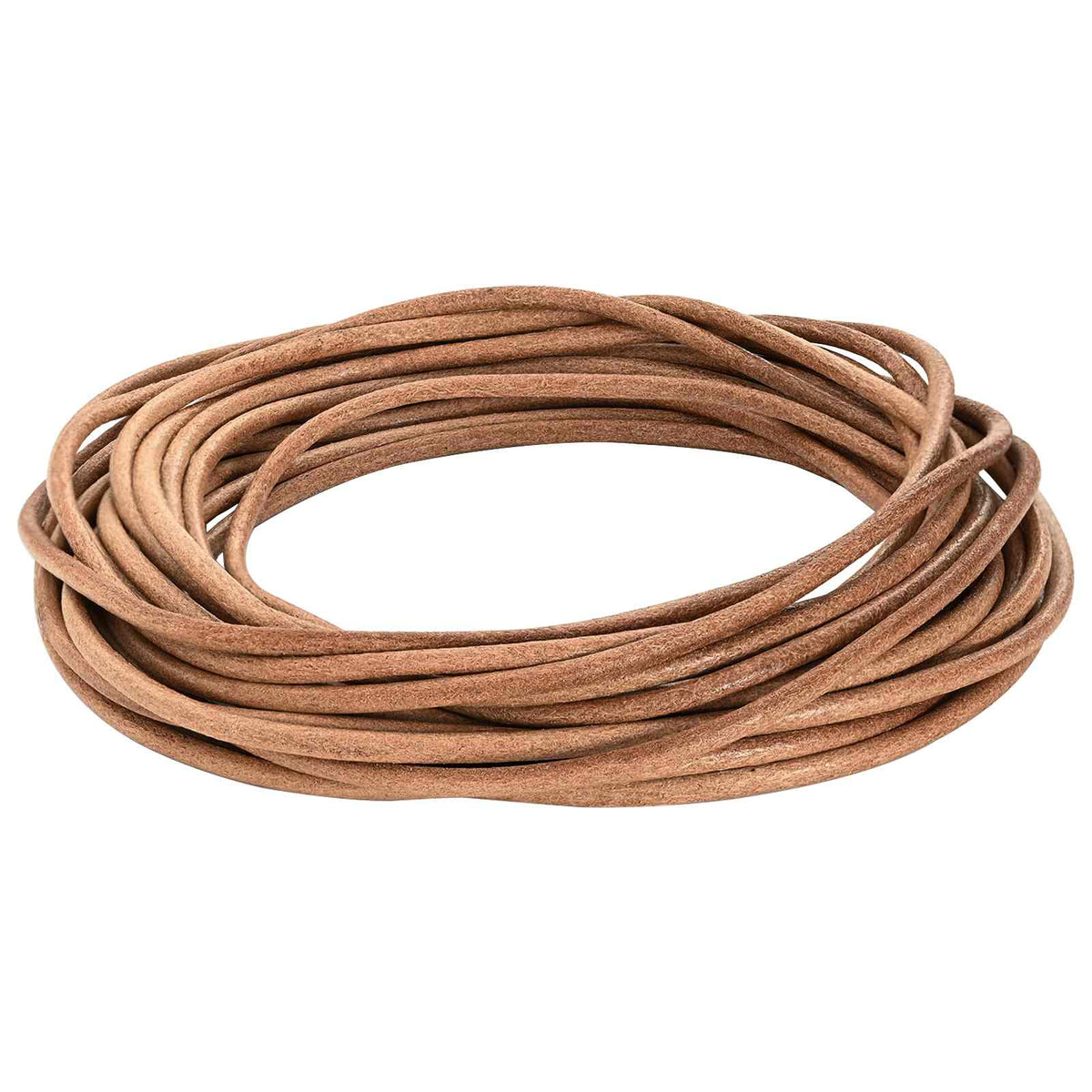 vidaXL Läder Snöre 1 Brun Ø5 mm x 50 m Skinn