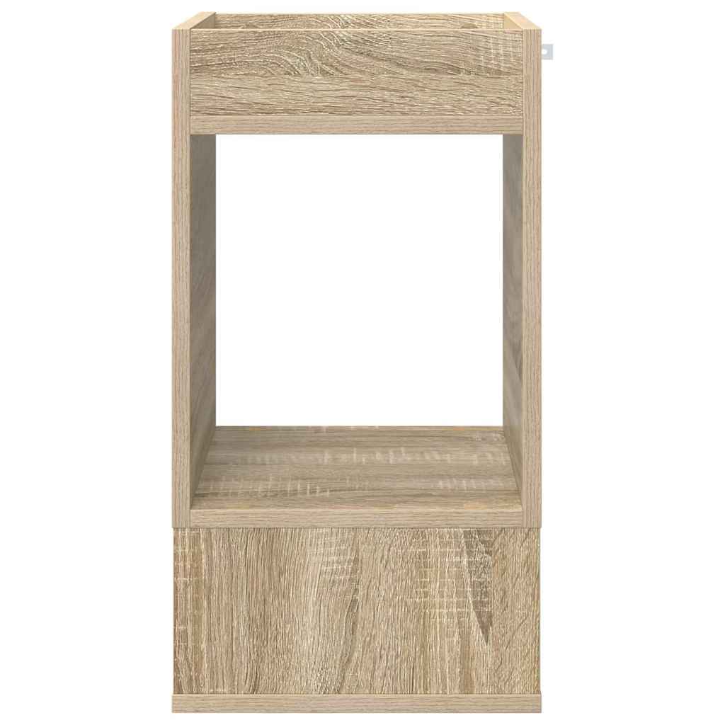 vidaXL Sidobord Sonoma-ek 30 x 30 x 56 cm Konstruerat trä