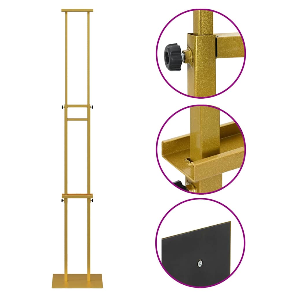vidaXL Mässmontrar Guld 30 x 23,5 x 210 cm Stål