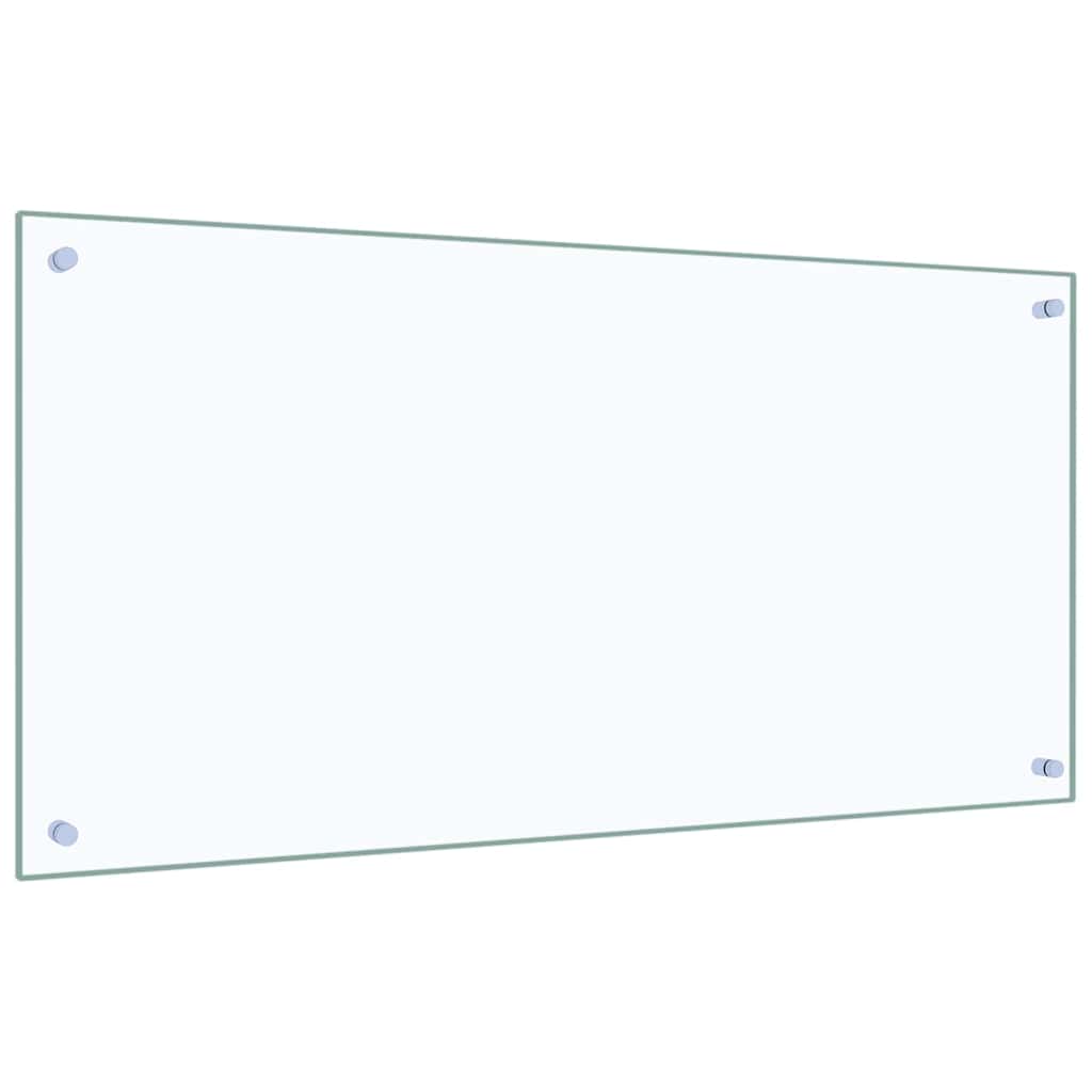 vidaXL Köksskydd 2 st Transparent 100 x 50 cm härdat glas