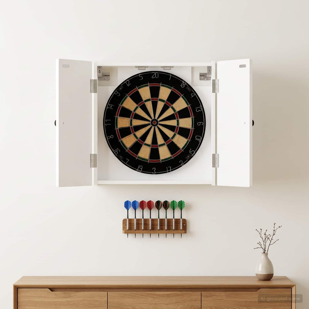 vidaXL Darttavla Skåp EDE Vit högglans 52,5 x 10,5 x 53,5 cm
