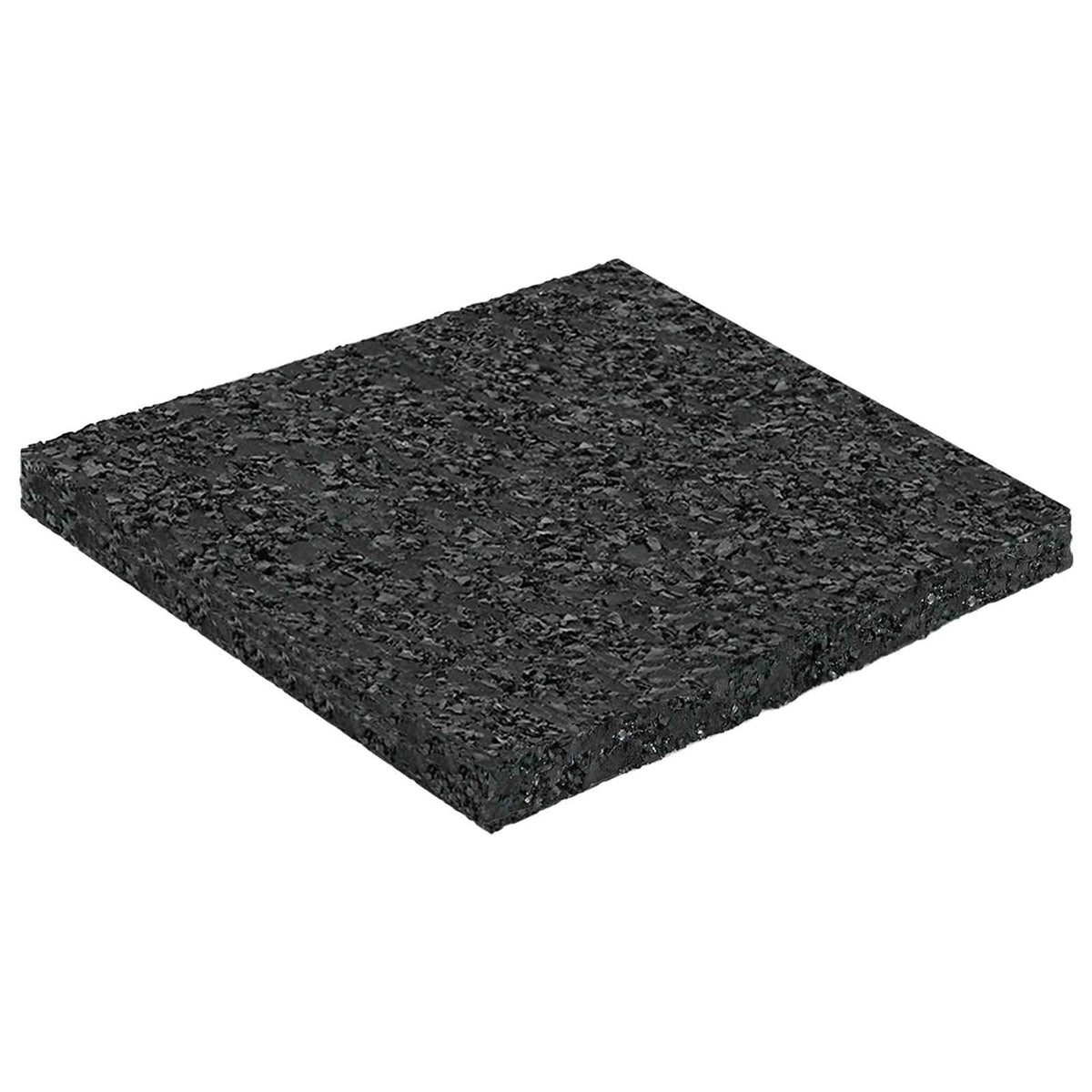 vidaXL Gummigranulat uteplatsplatta Svart 9 x 9 x 0,6 cm Gummi