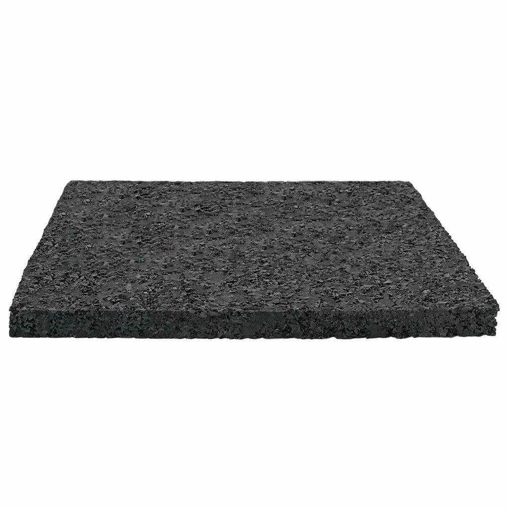 vidaXL Gummigranulat uteplatsplatta Svart 9 x 9 x 0,6 cm Gummi