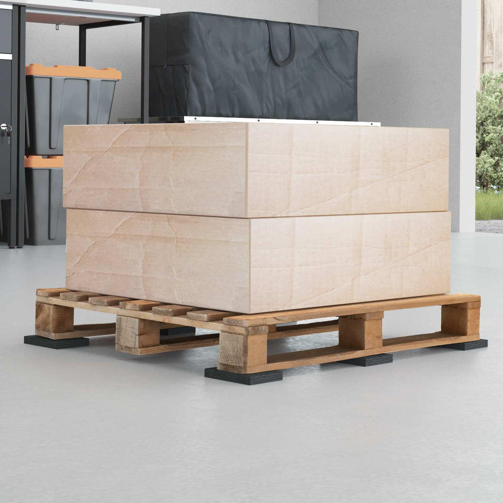 vidaXL Gummigranulat uteplatsplatta Svart 6 x 9 x 0,3 cm Gummi