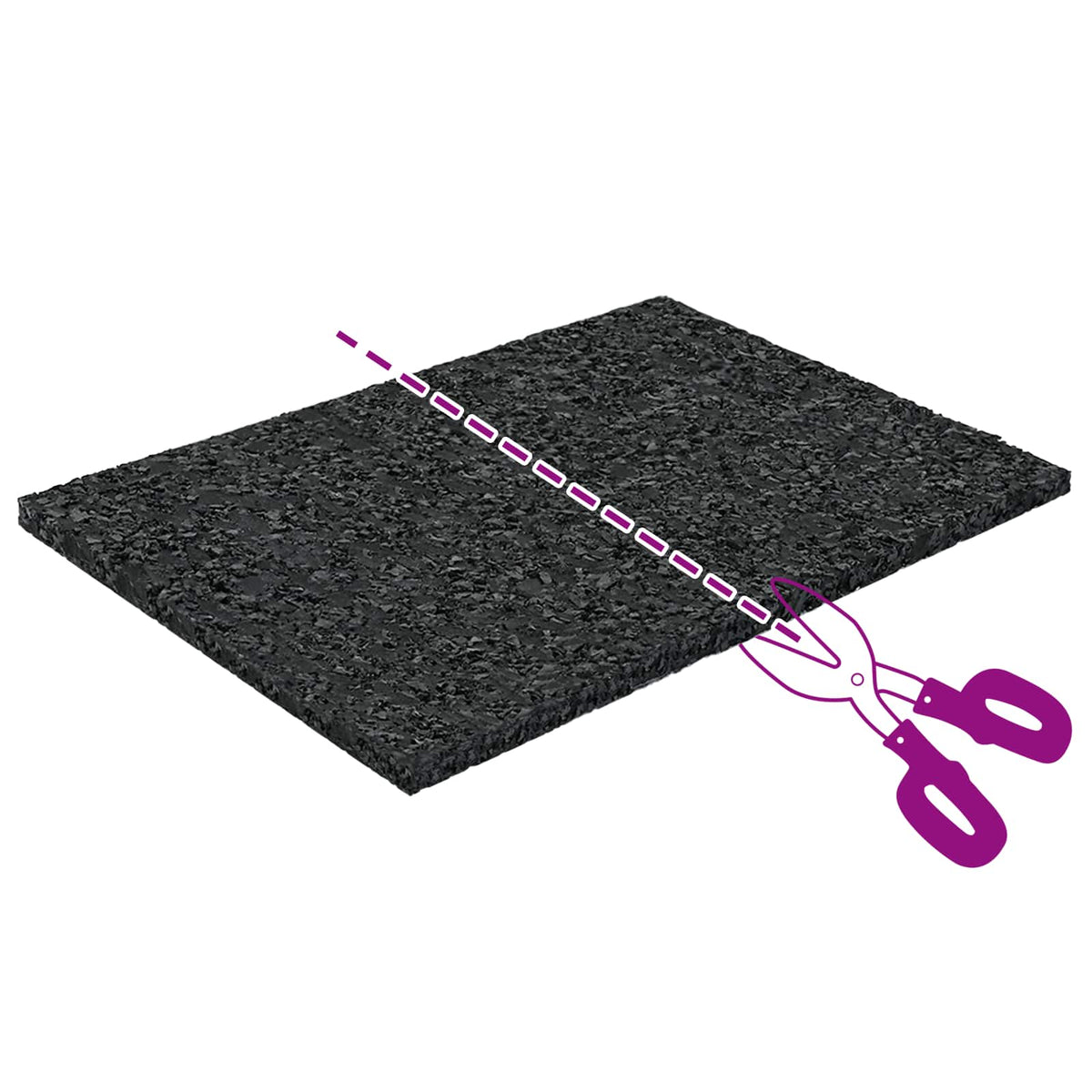 vidaXL Gummigranulat uteplatsplatta Svart 6 x 9 x 0,3 cm Gummi