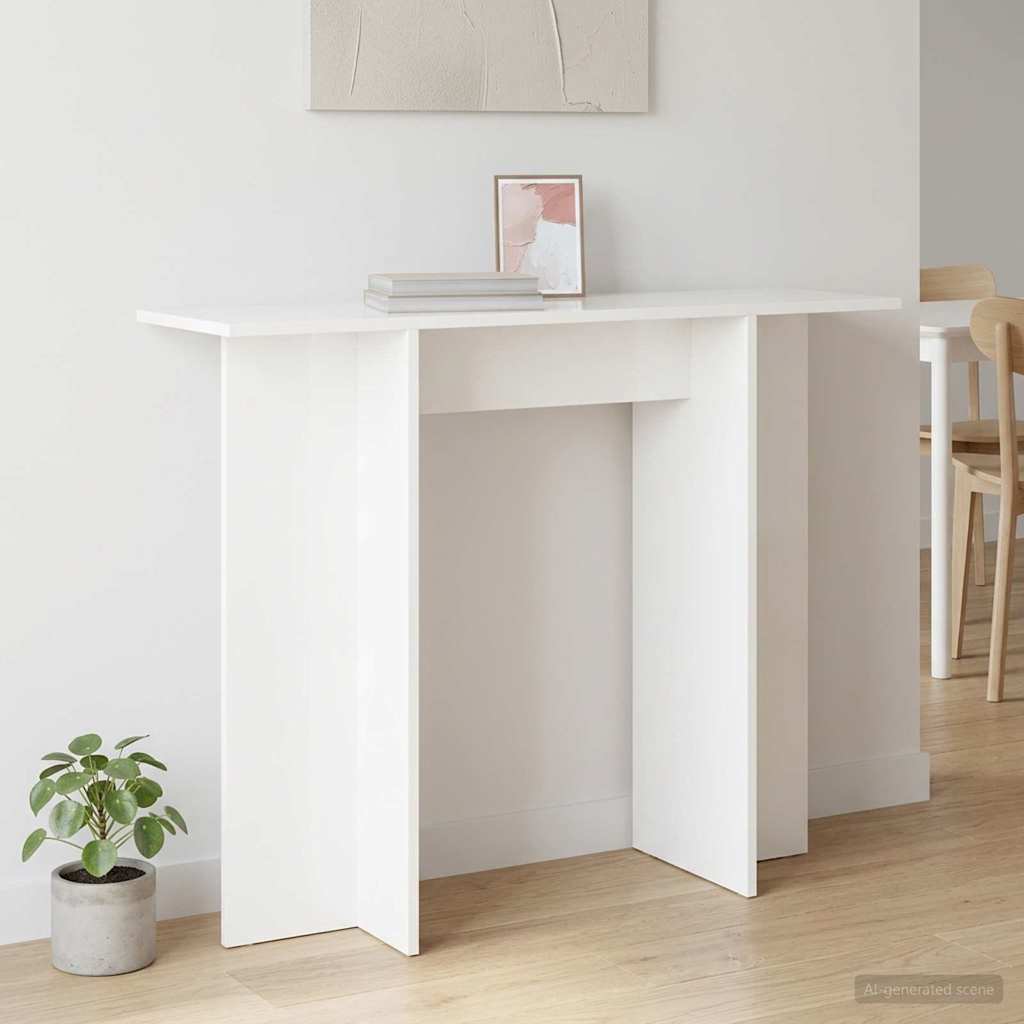 vidaXL Konsolbord Vit 100 x 30 x 75 cm Konstruerat trä