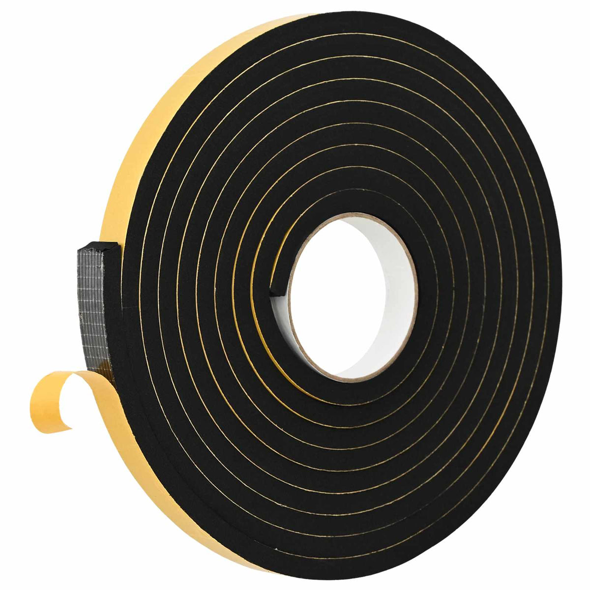 vidaXL Självhäftande skumtape 10 st Svart 15mm x 5m CR skum
