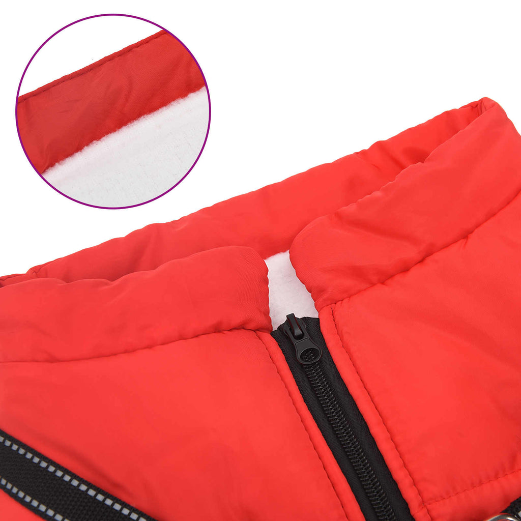 vidaXL Hund Kappa Röd L68 Fleece och Polyester