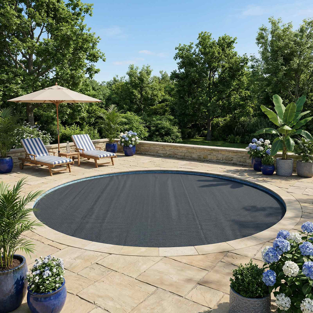 vidaXL Solar Pool Cover Tung Kvalitet 250 x 250 cm 0,2 mm Rund 0,2 mm