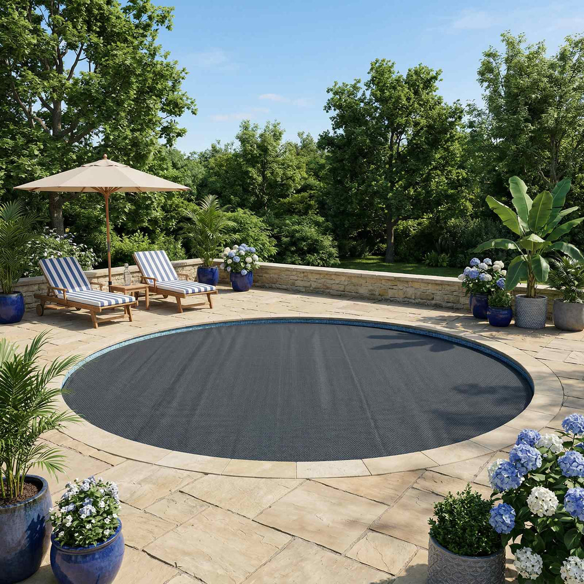 vidaXL Solar Pool Cover Tung Kvalitet 250 x 250 cm 0,2 mm Rund 0,2 mm