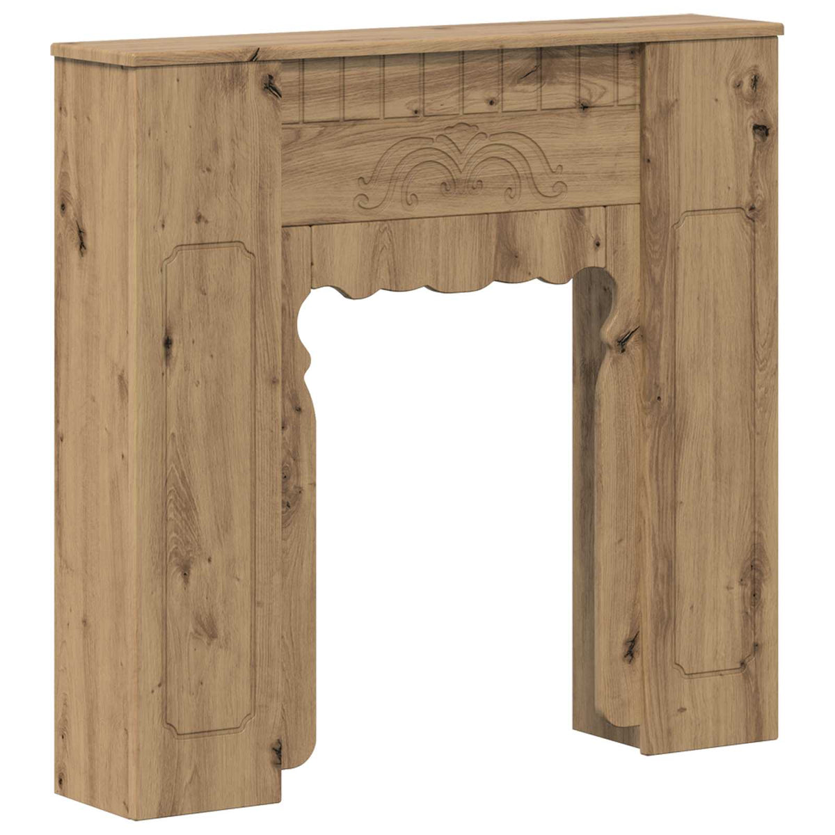 vidaXL Eldstadsram Artisan-ek 93 x 20 x 89 cm Konstruerat trä