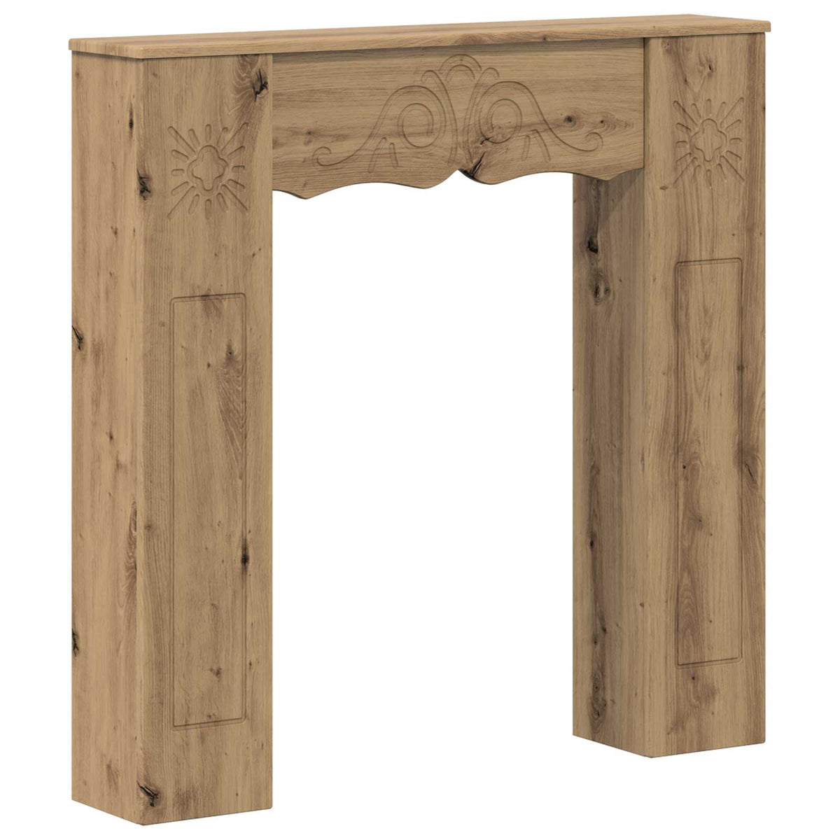 vidaXL Eldstadsram Artisan-ek 102 x 20 x 102 cm Konstruerat trä