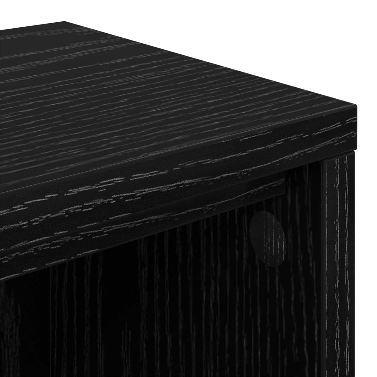 vidaXL Studio skrivbord Svart ek 130 x 36 x 19,5 cm Konstruerat trä