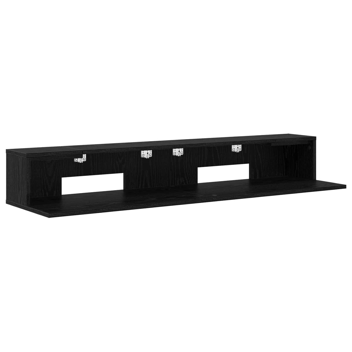 vidaXL Studio skrivbord Svart ek 130 x 36 x 19,5 cm Konstruerat trä