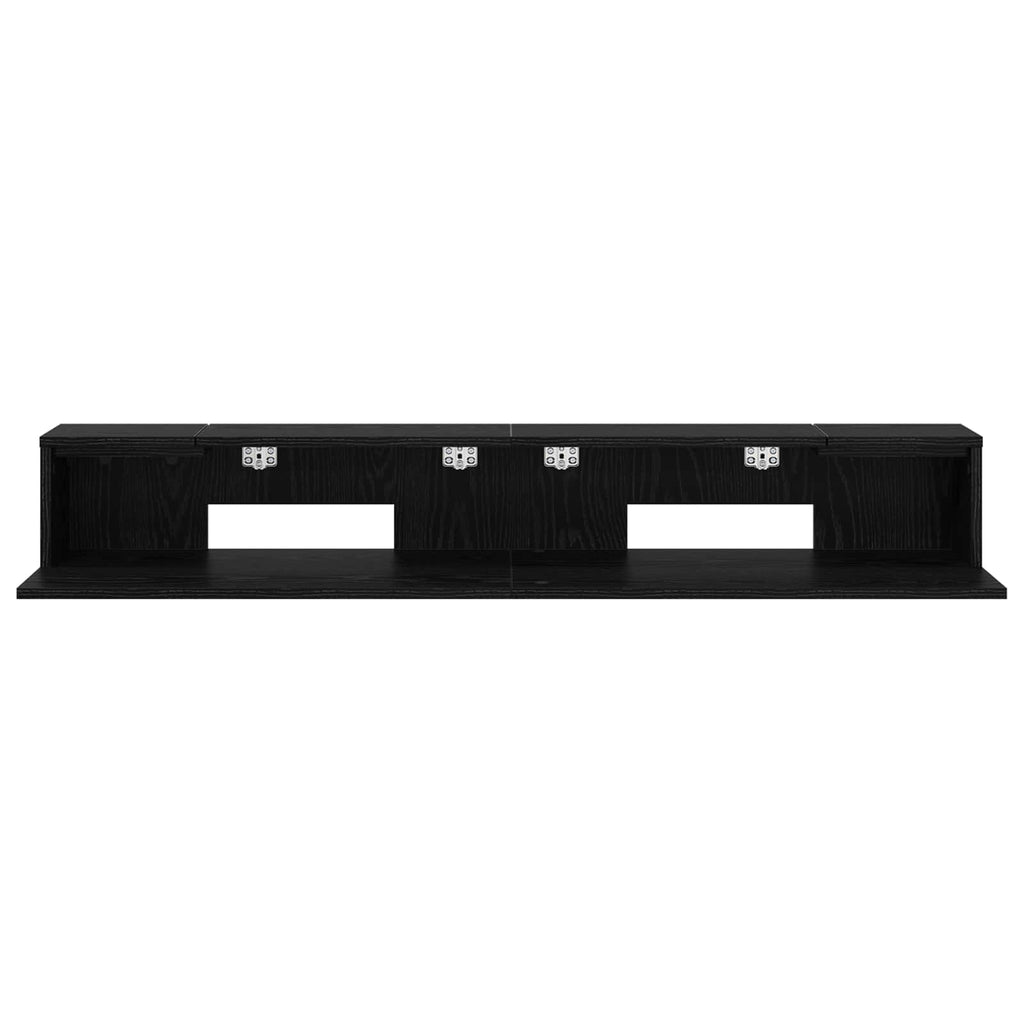 vidaXL Studio skrivbord Svart ek 130 x 36 x 19,5 cm Konstruerat trä