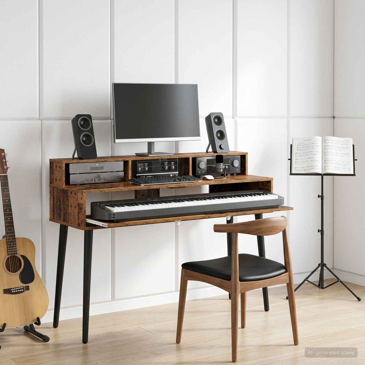 vidaXL Studio skrivbord Gammalt trä 110 x 42,5 x 36 cm Konstruerat trä