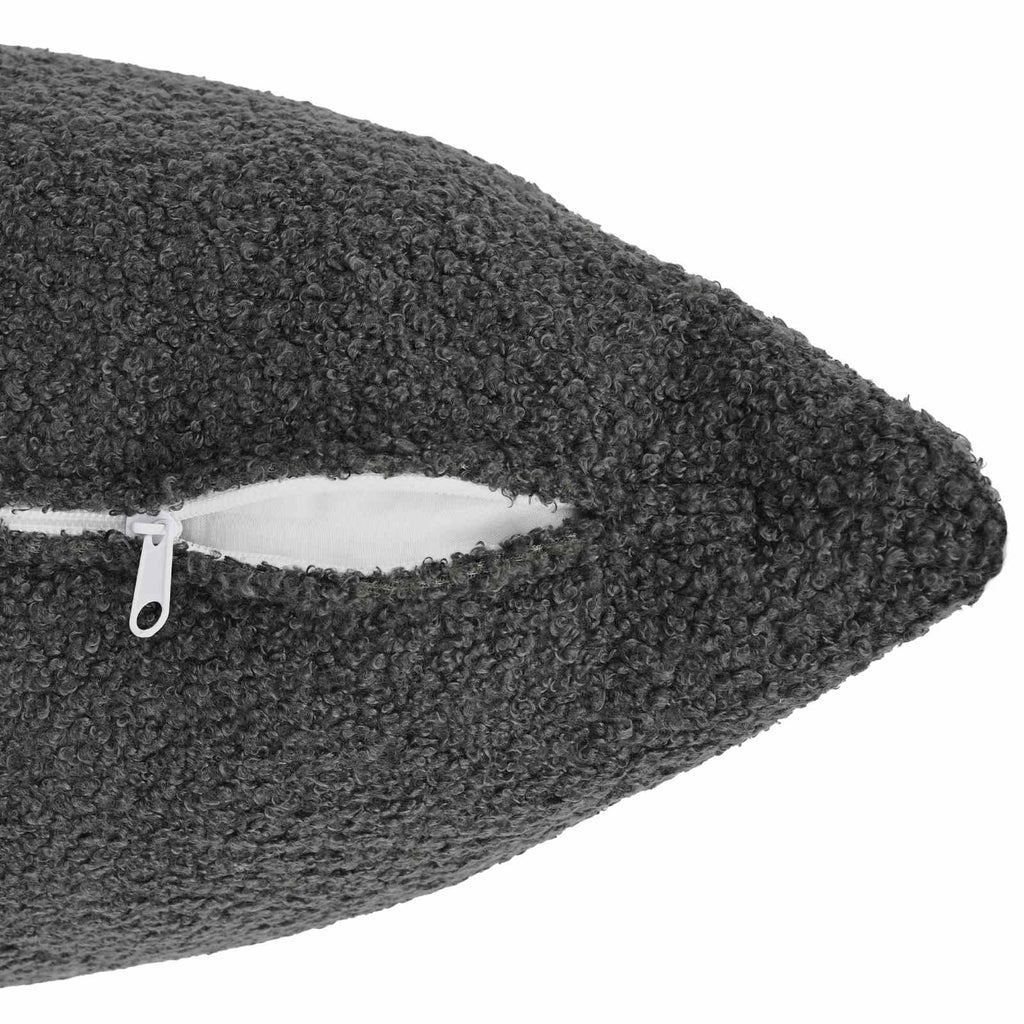 vidaXL Kuddöverdrag 6 st HEERLEN Mörkgrå 30 x 30 cm Bouclé