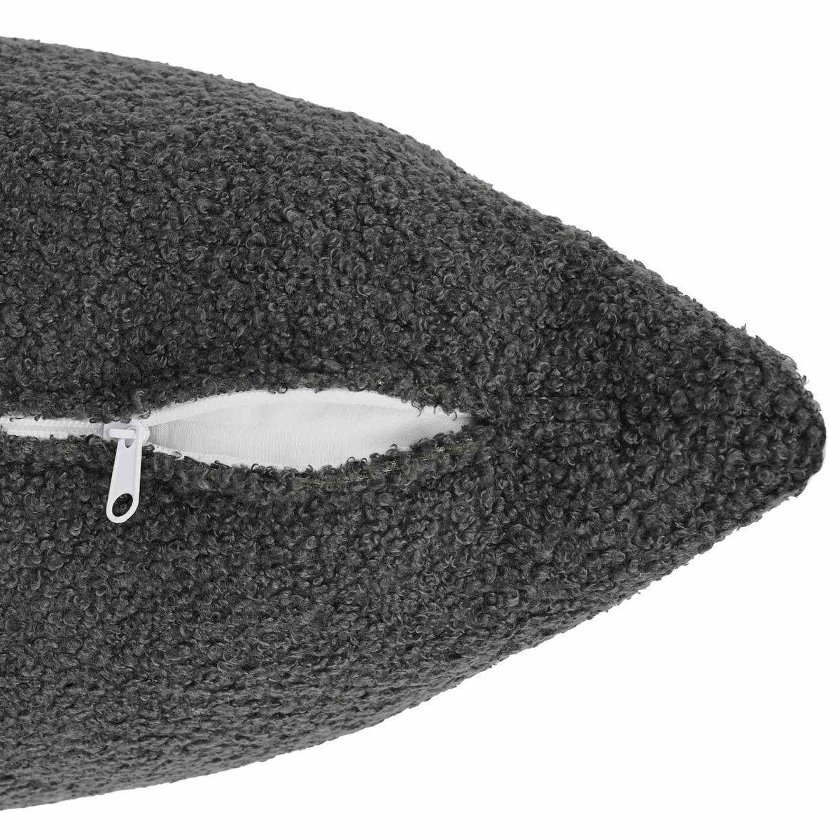 vidaXL Kuddöverdrag 6 st HEERLEN Mörkgrå 30 x 30 cm Bouclé