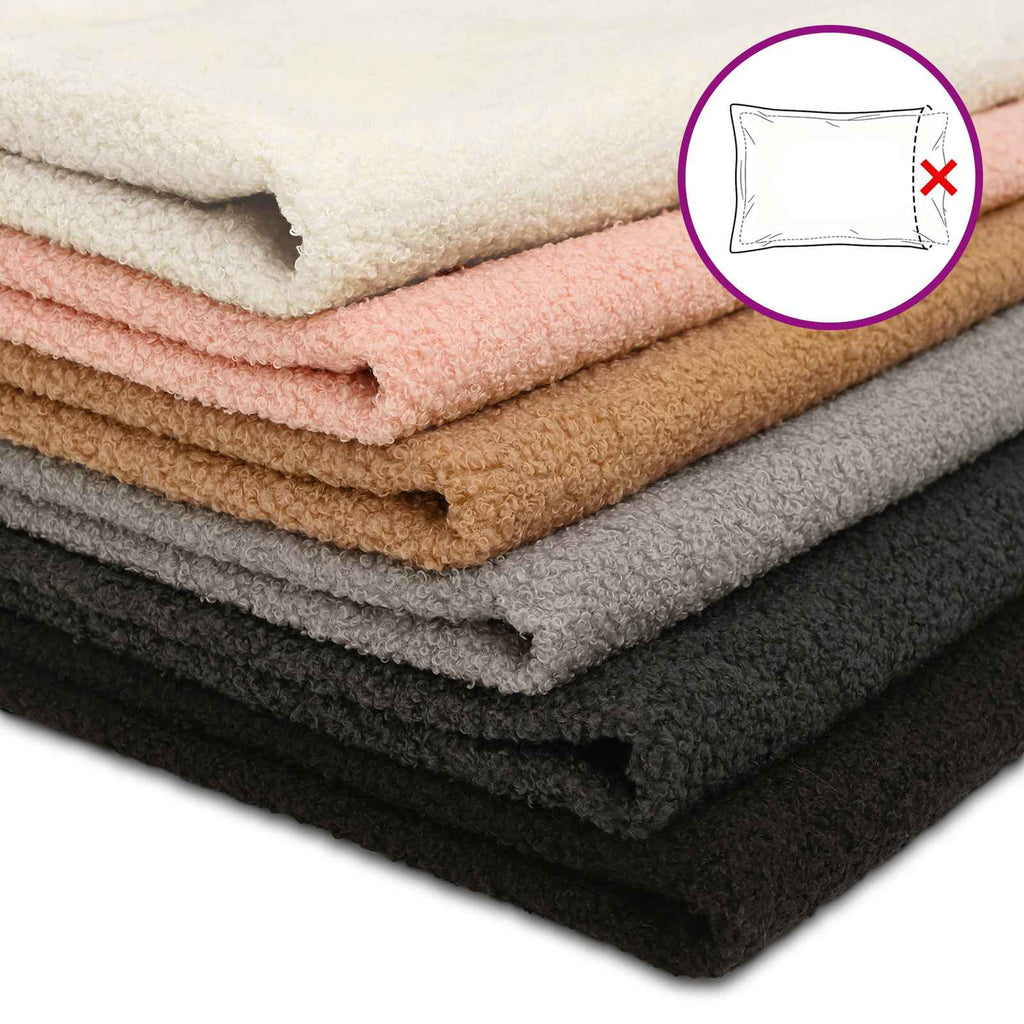 vidaXL Kuddöverdrag 6 st HEERLEN Mörkgrå 30 x 30 cm Bouclé
