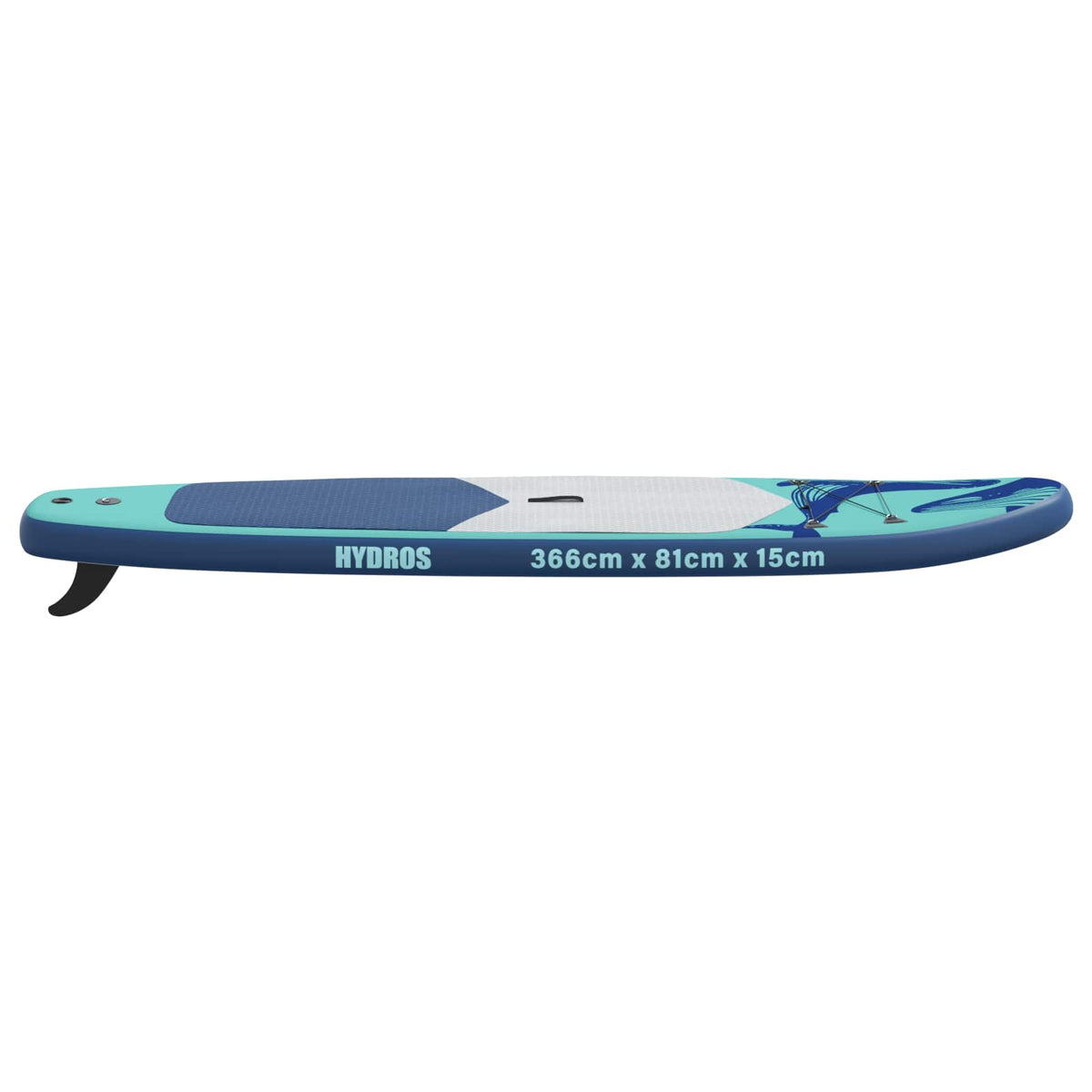 vidaXL Uppblåsbar Stand Up Paddle Board HYDROS 366 x 81 x 15 cm Turkos