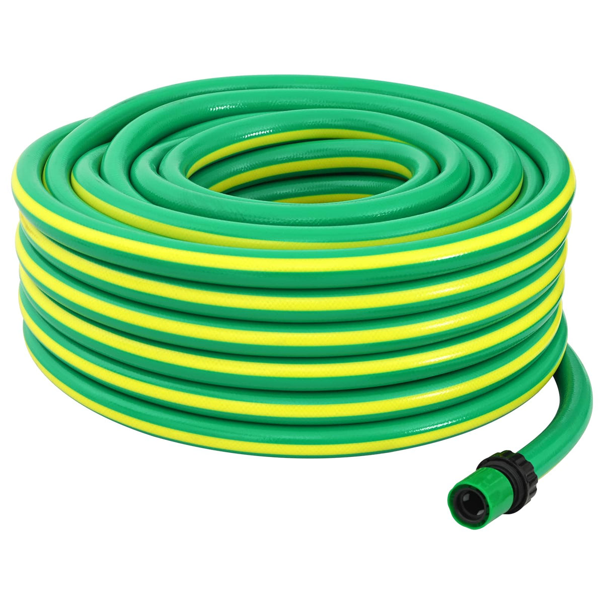 vidaXL Trädgårdsslang 5-lagers Grön och Gul 1/2'' 10 m PVC