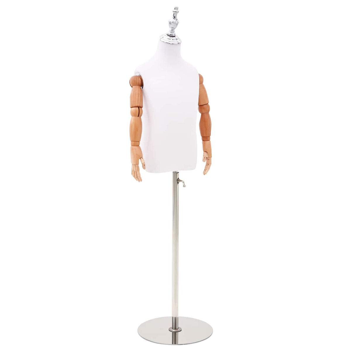 vidaXL Justerbar mannequin 120-150 cm med bas Unisex PP Vit 120-150 cm