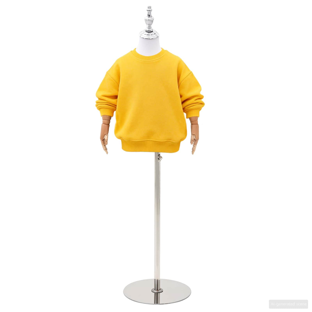 vidaXL Justerbar mannequin 120-150 cm med bas Unisex PP Vit 120-150 cm