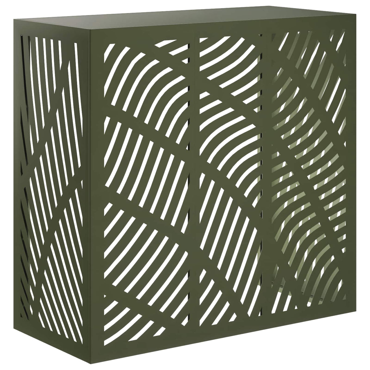 vidaXL Täckning för Luftkonditionering Olivgrön 110 x 50 x 105 cm Stål