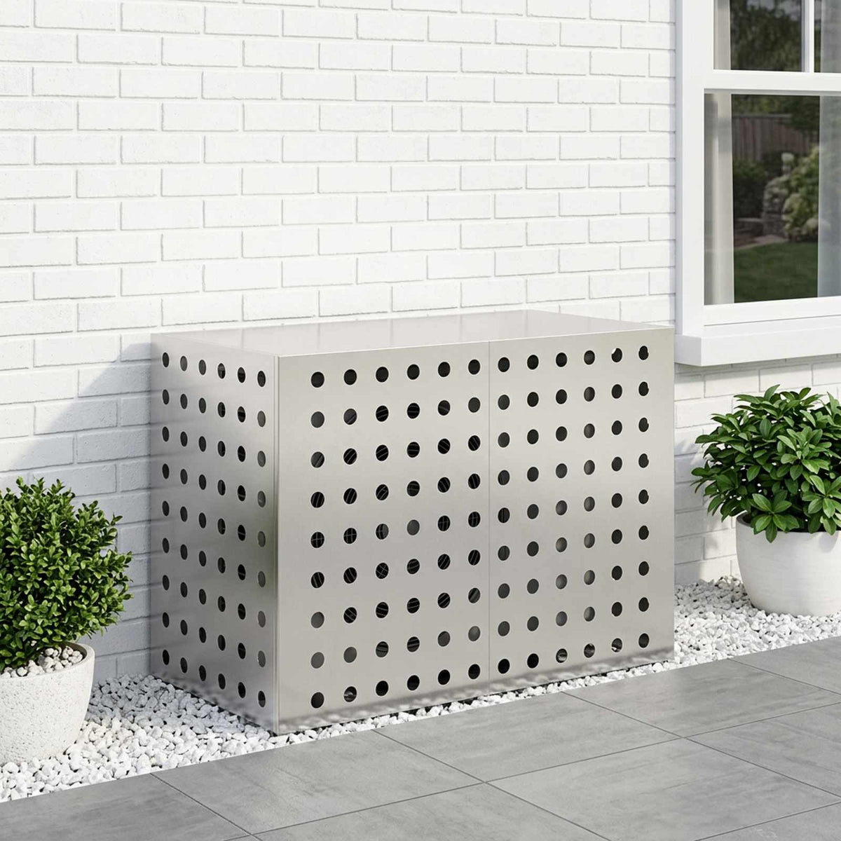 vidaXL Täckning för Luftkonditionering Silver 100 x 50 x 70 cm