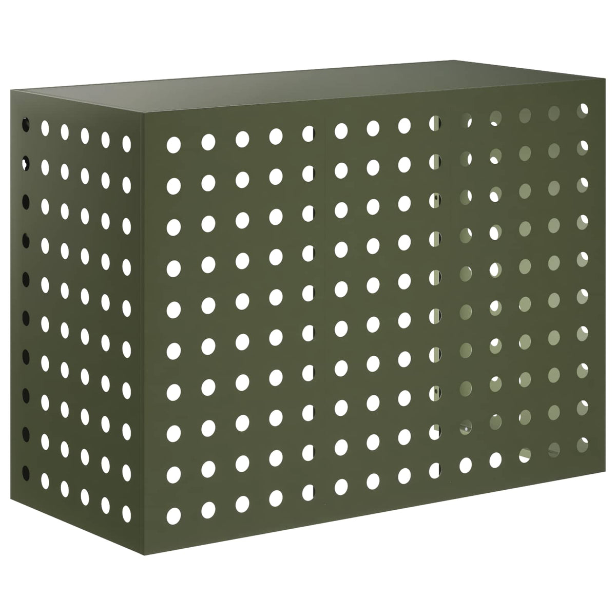 vidaXL Täckning för Luftkonditionering Olivgrön 110 x 50 x 80 cm Stål