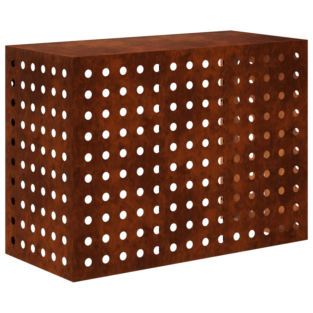 vidaXL Täckning för Luftkonditionering Rostig 110 x 50 x 80 cm